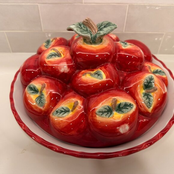 Pfaltzgraff Delicious covered Apple Pie dish - Picture 2 of 12